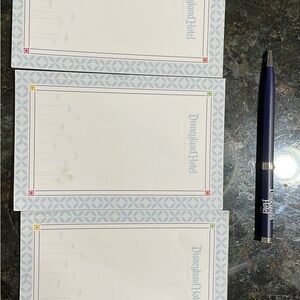 Disneyland Hotel Notepad and Pen Set - Blue
